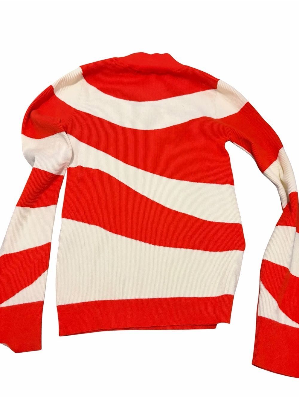 Essentials Red & White Wave Stripe Turtleneck - Picture 4 of 4